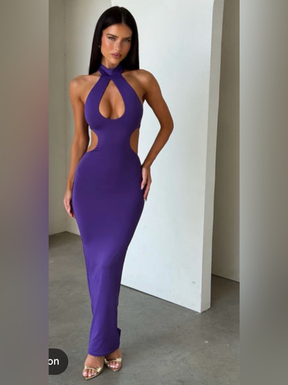 Purple Halter Maxi Dress